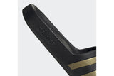 NNEKG Unisex Adilette Aqua Slides (Black Gold Black Size 5 US)