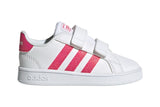 NNEKG Girls Grand Court Shoes (White Real Pink White Size 8.5 US)