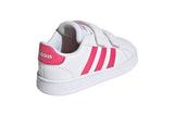 NNEKG Girls Grand Court Shoes (White Real Pink White Size 7.5 US)