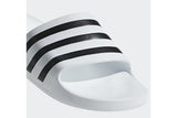 NNEKG Unisex Adilette Aqua Slides (White Black White Size 8 US)