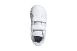 NNEKG Boys Grand Court Infant Shoes (White White Dash Grey Size 4.5 US)