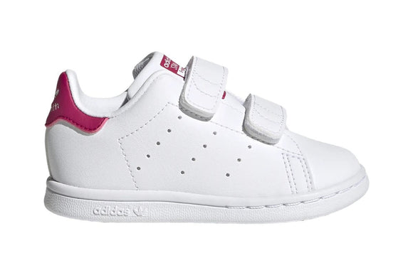 NNEKG Girls Stan Smith Infant Casual Shoes (Cloud White Cloud White Bold Pink Size 4.5 US)