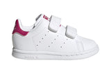 NNEKG Girls Stan Smith Infant Casual Shoes (Cloud White Cloud White Bold Pink Size 4.5 US)