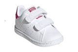NNEKG Girls Stan Smith Infant Casual Shoes (Cloud White Cloud White Bold Pink Size 4.5 US)