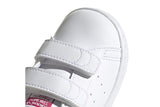 NNEKG Girls Stan Smith Infant Casual Shoes (Cloud White Cloud White Bold Pink Size 4.5 US)