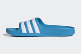 NNEKG Boys Adilette Aqua K Slides (Solar Blue White Solar Blue Size 2 US)