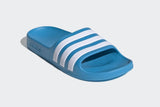 NNEKG Boys Adilette Aqua K Slides (Solar Blue White Solar Blue Size 2 US)