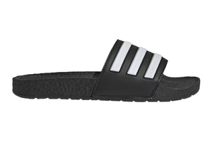 NNEKG Mens Adilette Boost Slides (Black White Black Size 12 US)