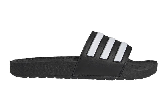 NNEKG Mens Adilette Boost Slides (Black White Black Size 12 US)