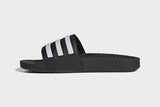 NNEKG Mens Adilette Boost Slides (Black White Black Size 10 US)