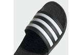 NNEKG Mens Adilette Boost Slides (Black White Black Size 9 US)