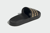 NNEKG Womens Adilette Slides (Black Leopard Size 8 US)