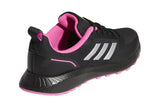 NNEKG Womens Runfalcon 2.0 TR Casual Shoe (Core Black Silver Metallic Screaming Pink Size 6.5 US)