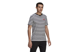 NNEKG Mens Stripy Jersey T Shirt (Black White Size L)