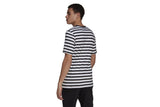 NNEKG Mens Stripy Jersey T Shirt (Black White Size S)