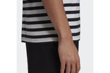 NNEKG Mens Stripy Jersey T Shirt (Black White Size 2XL)