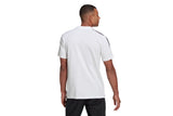 NNEKG Mens 3 Stripes Pique Polo Shirt (White Black Size M)