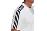 NNEKG Mens 3 Stripes Pique Polo Shirt (White Black Size M)