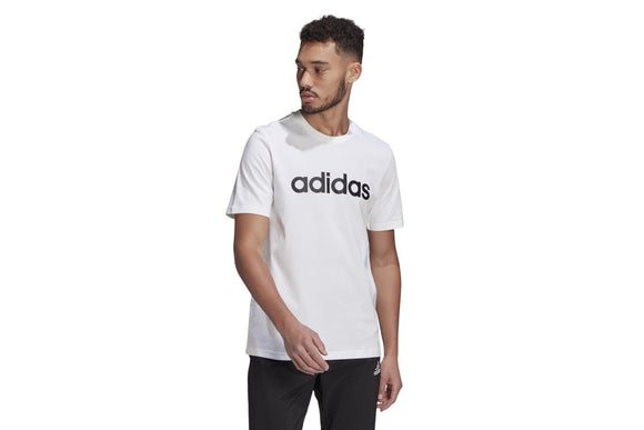 NNEKG Mens Linear Logo Jersey T Shirt (White Black Size L)