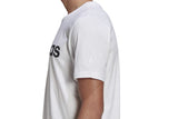 NNEKG Mens Linear Logo Jersey T Shirt (White Black Size M)