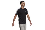 NNEKG Mens 3 Stripes Core Sport Inspired Jersey Tee (Black White Size M)