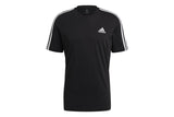 NNEKG Mens 3 Stripes Core Sport Inspired Jersey Tee (Black White Size M)