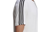 NNEKG Mens 3 Stripes Core Sport Inspired Jersey Tee (White Black Size M)