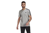 NNEKG Mens 3 Stripes Core Sport Inspired Jersey Tee (Medium Grey Heather Size L)