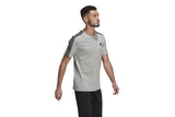 NNEKG Mens 3 Stripes Core Sport Inspired Jersey Tee (Medium Grey Heather Size M)