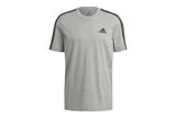 NNEKG Mens 3 Stripes Core Sport Inspired Jersey Tee (Medium Grey Heather Size XL)