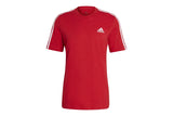 NNEKG Mens 3 Stripes Core Sport Inspired Jersey Tee (Scarlet Size XL)