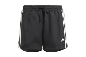 NNEKG Girls Designed 2 Move 3 Stripe Short (Black White Size 14 15Y)
