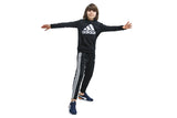 NNEKG Boys Big Logo Hoodie (Black White Size 3 4Y)