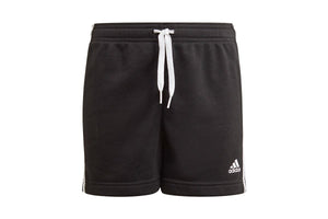NNEKG Girls 3 Stripe Shorts (Black White Size 14 15Y)