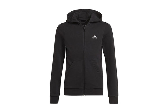 NNEKG Girls Core Sport Inspired Big Logo Full Zip Hoodie (Black White Size 9 10Y)