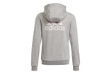 NNEKG Girls Big Logo Full Zip Hoodie (Medium Grey Heather Clear Pink Size 3 4Y)