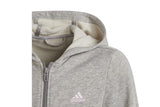 NNEKG Girls Big Logo Full Zip Hoodie (Medium Grey Heather Clear Pink Size 3 4Y)