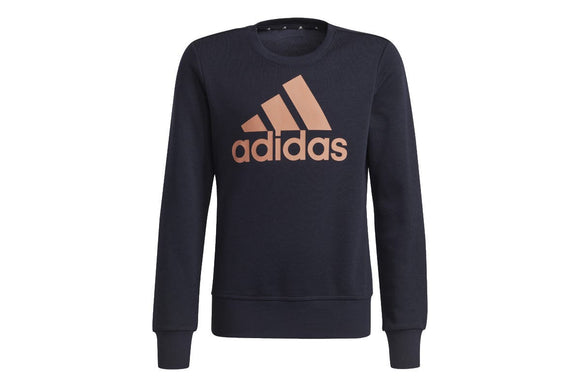 NNEKG Girls Core Sport Inspired Big Logo Sweatshirt (Black White Size 11 12Y)