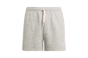 NNEKG Girls 3 Stripe Shorts (Medium Grey Heather Clear Pink Size 14 15Y)