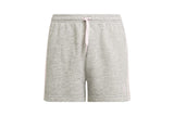 NNEKG Girls 3 Stripe Shorts (Medium Grey Heather Clear Pink Size 7 8Y)