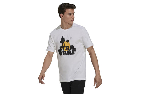 NNEKG Mens Graphic Star Wars T Shirt (White Black Size XL)