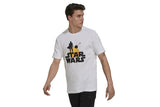 NNEKG Mens Graphic Star Wars T Shirt (White Black Size XL)
