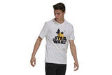 NNEKG Mens Graphic Star Wars T Shirt (White Black Size S)