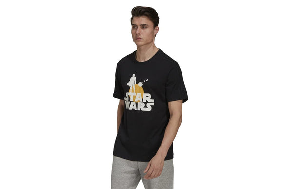 NNEKG Mens Graphic Star Wars T Shirt (Black White Size XL)