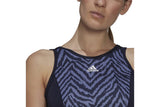 NNEKG Womens Zebra Crop Top (Legend Ink Orbit Violet Size L)