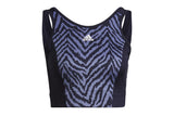 NNEKG Womens Zebra Crop Top (Legend Ink Orbit Violet Size XL)