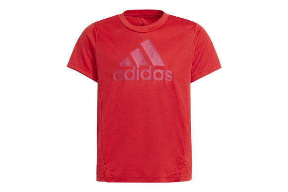 NNEKG Girls Big Logo Tee (Vivid Red Team Real Magenta Size 14 15Y)