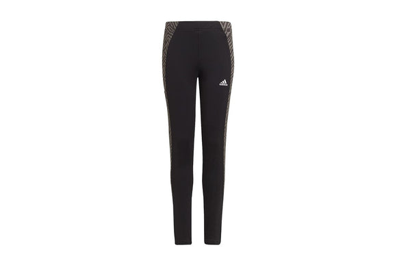 NNEKG Girls Designed to Move Tights (Black Grey Six Black Size 5 6Y)