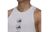NNEKG Mens Run Logo Tank (White Size XL)