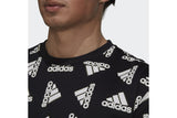 NNEKG Mens Brand Love Logo Print T Shirt (Black Size L)